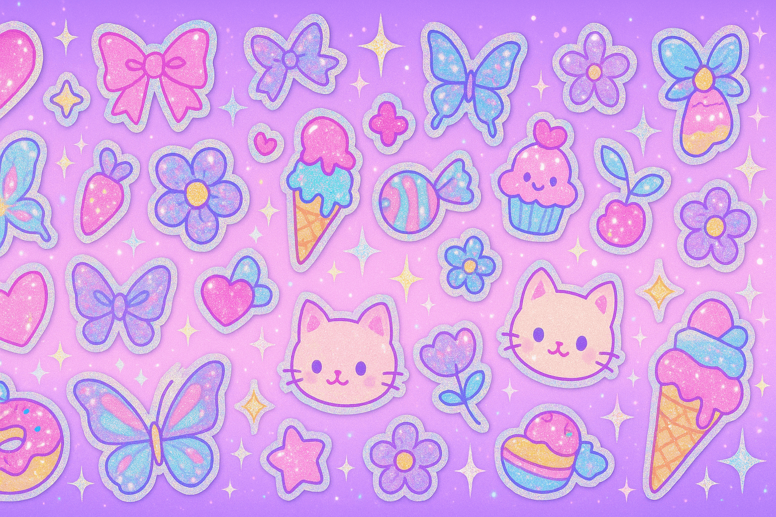 💖 キラキラドロップシール ガールズ